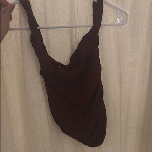 Elegant Burgundy Sleeveless Top